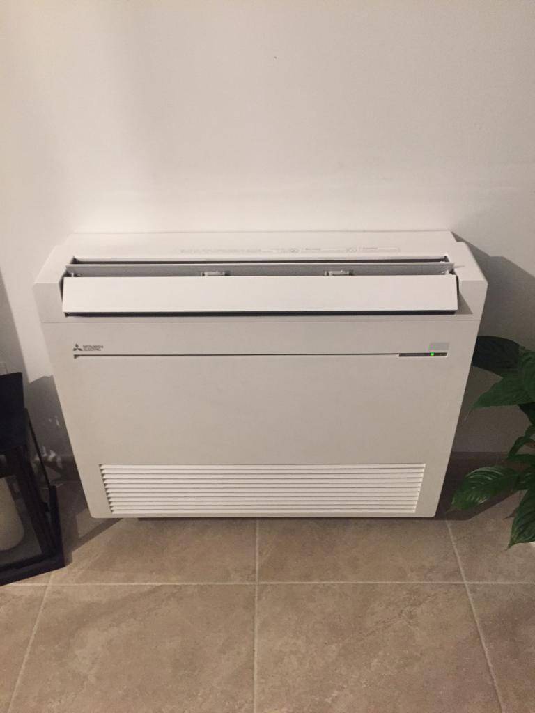 Zoom sur le climatiseur console design+ MFZ-KW VG Mitsubishi Electric installé à Toulouse